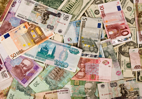 money series: different country money banknotes texture