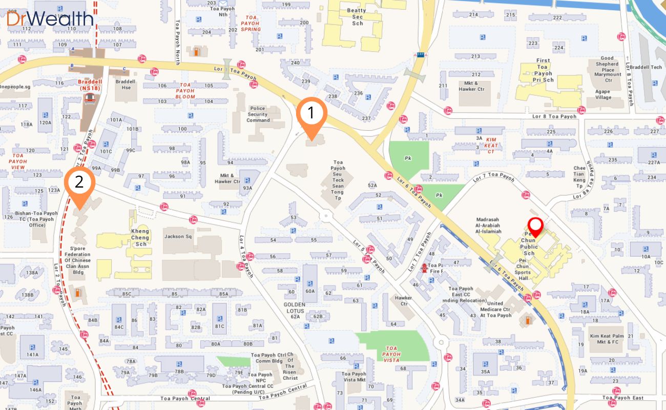 100 properties within 1km of good primary schools